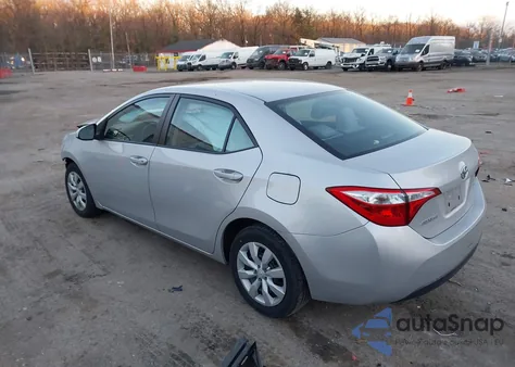 2016 Toyota Corolla Le z USA, uszkodzony, nr VIN 2T1BURHE4GC615216